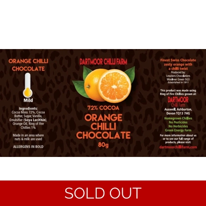 Orange Chilli Chocolate, 80g